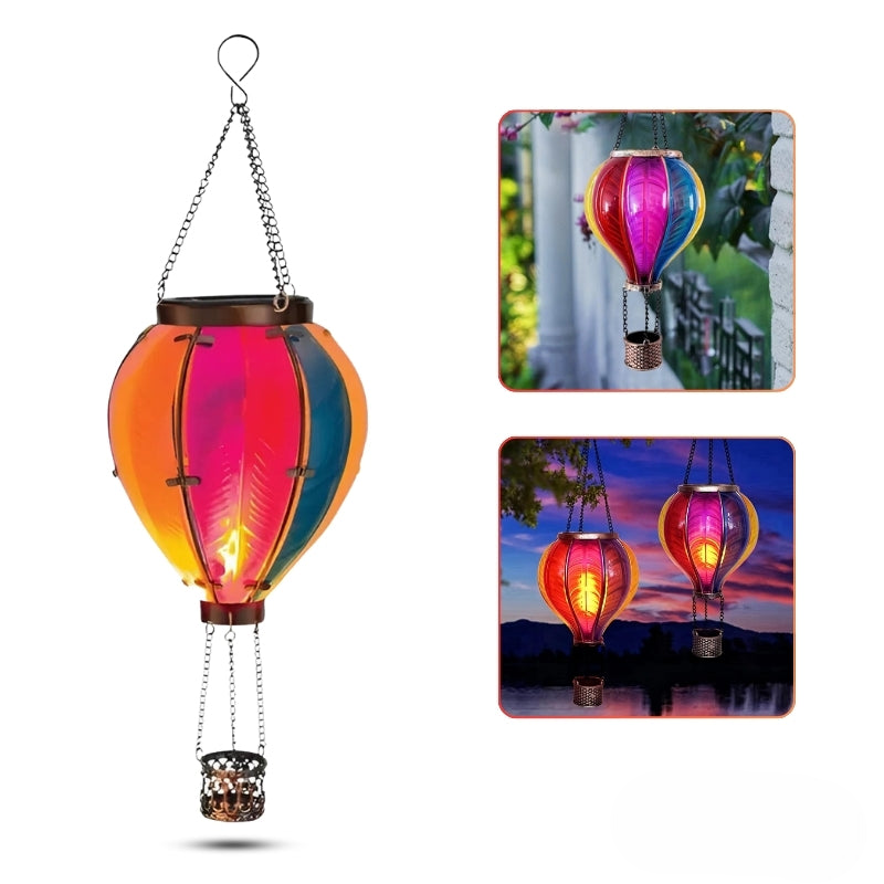 Solar-Heißluftballon - Solarlaterne Heißluftballon mit Flammeneffekt (Letzter Tag Rabatt)