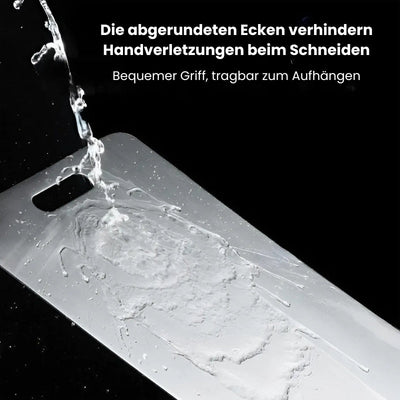 AntiBakterium - Antibakterielles Schneidebrett aus Edelstahl mit Griff (Letzter Tag Rabatt)