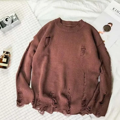 Mocarra | Moderner Zerrissener Pullover