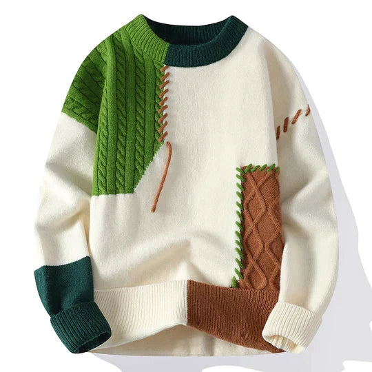 Mocarra | Rollkragenpullover im Patchwork-Design