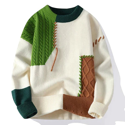 Mocarra | Rollkragenpullover im Patchwork-Design