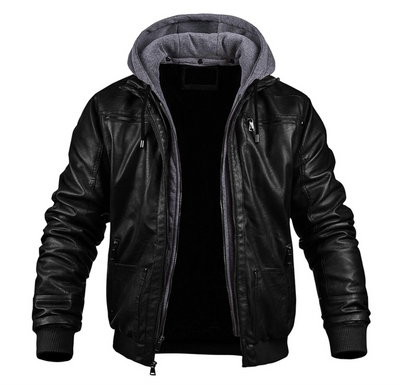 Marlon™ – Klassische Leder-Winterjacke