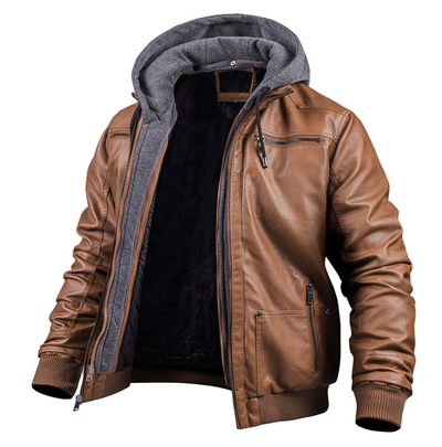 Marlon™ – Klassische Leder-Winterjacke
