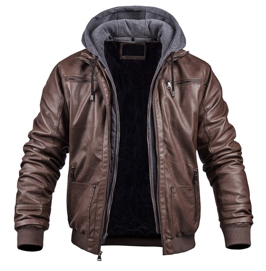Marlon™ – Klassische Leder-Winterjacke