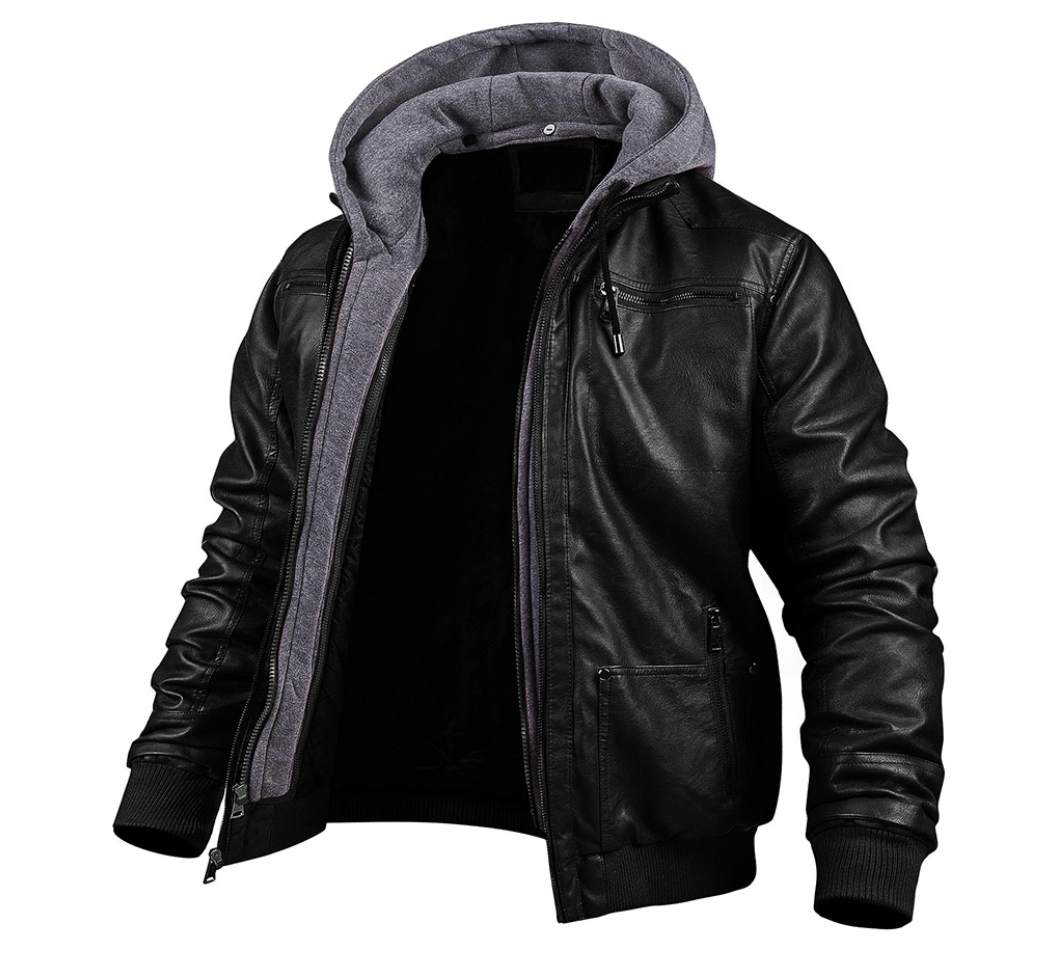 Marlon™ – Klassische Leder-Winterjacke