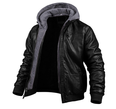 Marlon™ – Klassische Leder-Winterjacke