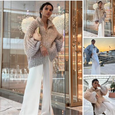 Mocarra | Der elegante Strickcardigan mit Pailletten
