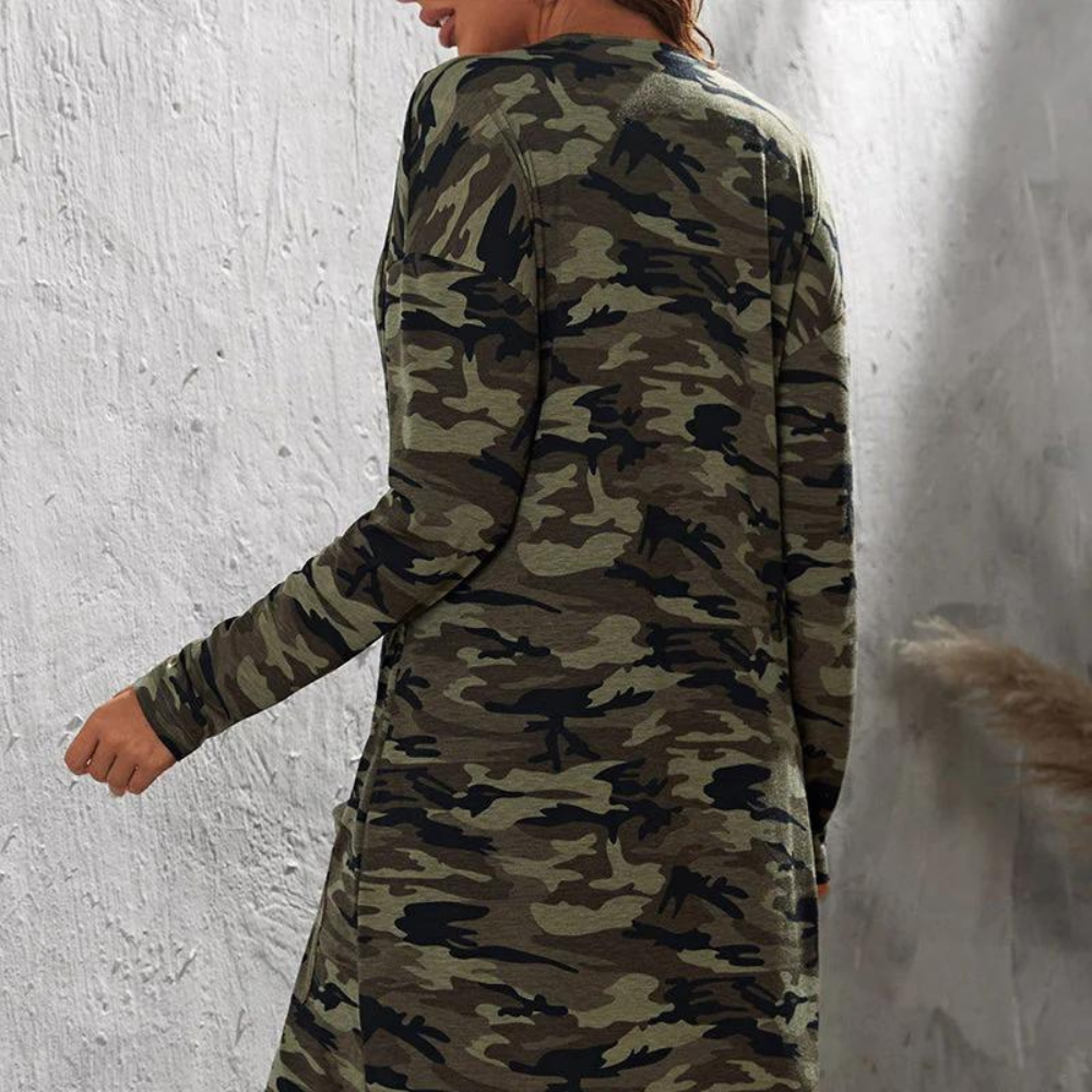 Fudus - Praktische lange Tarnjacke für Damen