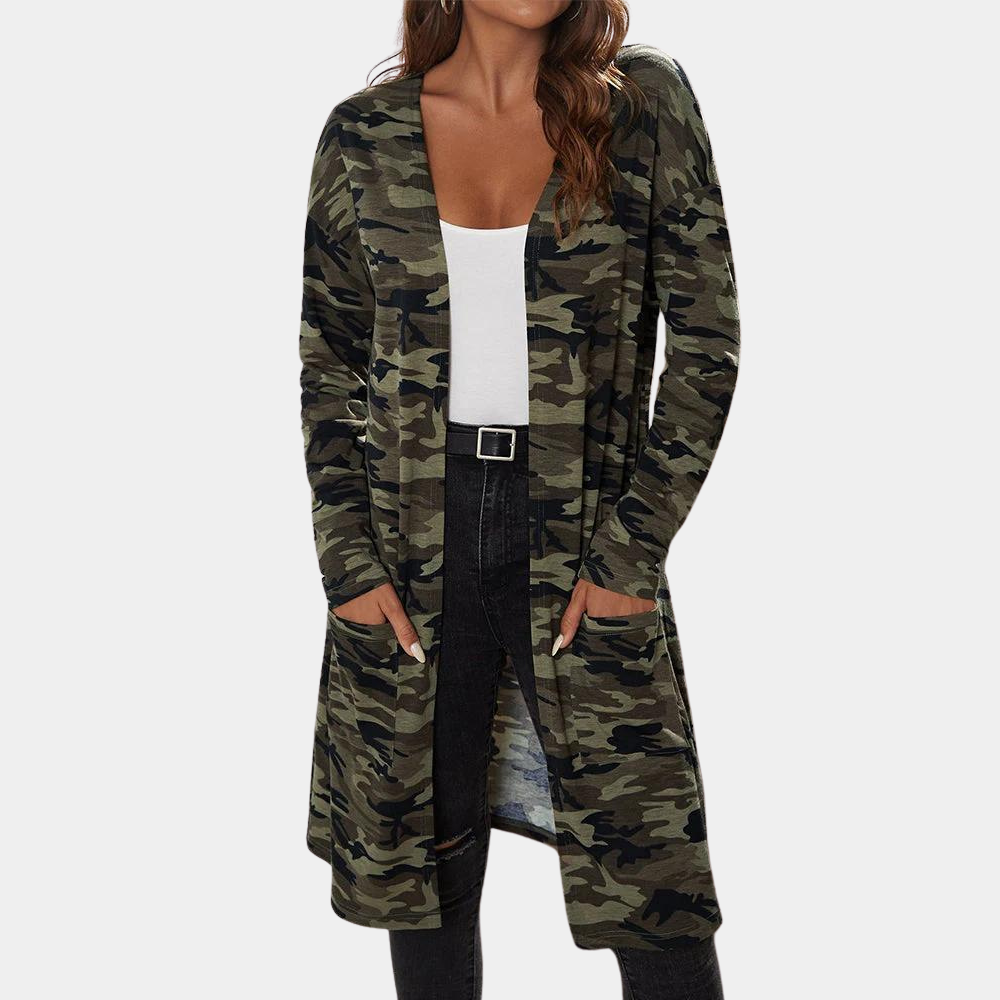 Fudus - Praktische lange Tarnjacke für Damen