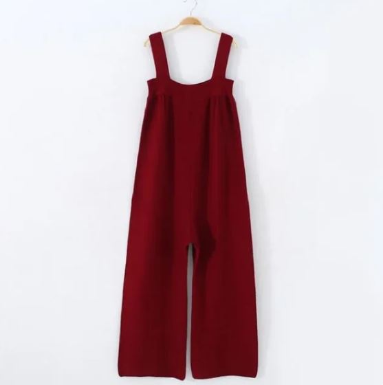 ZOE - Ärmelloser locker gestrickter Jumpsuit