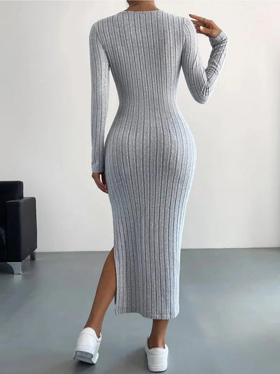 Mocarra | Lässiges Elegantes Langes Schlankes Kleid