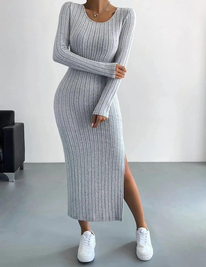 Mocarra | Lässiges Elegantes Langes Schlankes Kleid