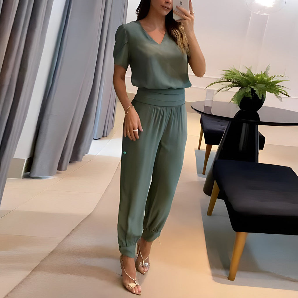 Mocarra | Kurzärmelige Bluse und Hose 2er Set