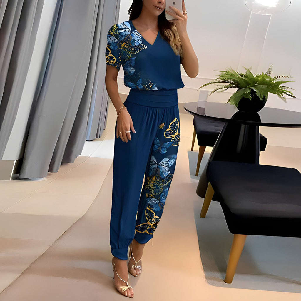 Mocarra | Kurzärmelige Bluse und Hose 2er Set