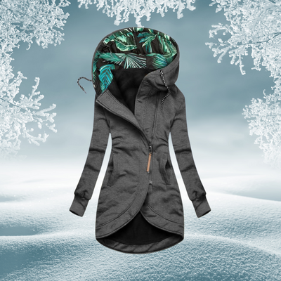 Mocarra | Jacke mit asymmetrischem Verschluss und Kapuze