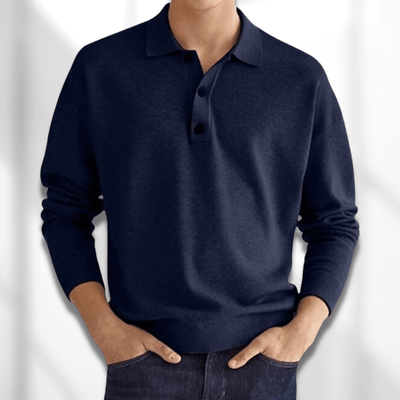 Mocarra | Essential Langarm-Polo für Männer