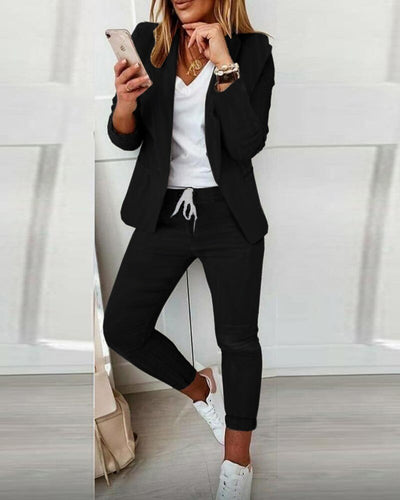 Corinna  - Eleganter, Taillierter Blazer-Set für Vielseitige Looks
