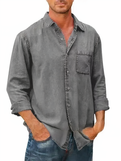 Conor - Langärmeliges Denim-Hemd