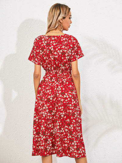 Marion - Elegantes Sommerkleid mit Blumendruck