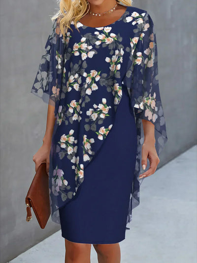 Bertha - Florales Chiffon-Damenkleid