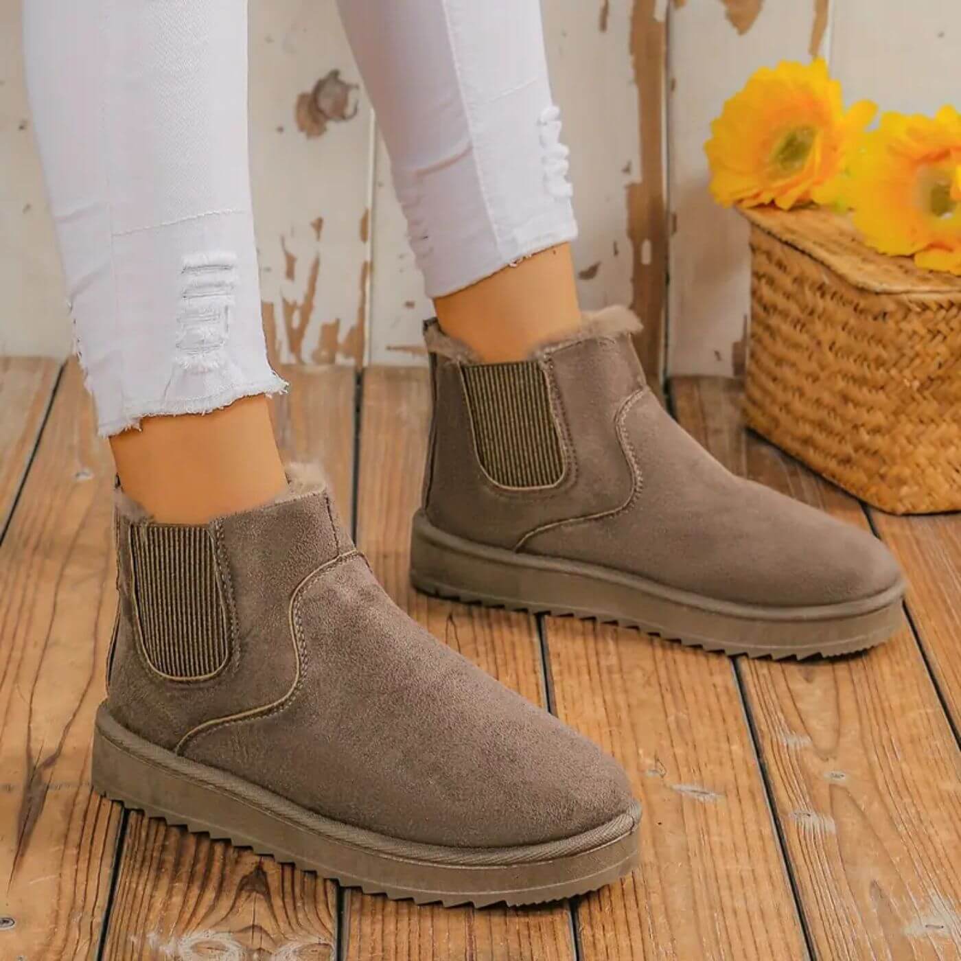 Ellen - Luxuriöse Stiefel mit weichem Fell