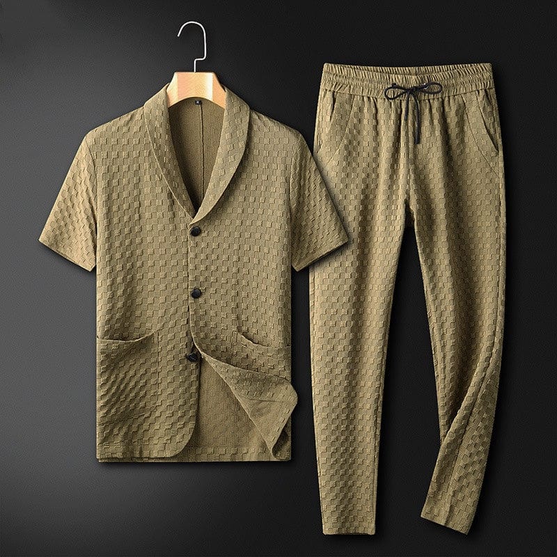 Merle - Elegante Sommerkleidung Für Herren - Eleganter Reverskragen & Bequeme Jogginghose