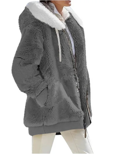 Mocarra | Damen-Kapuzenpulli aus Teddy-Stoff