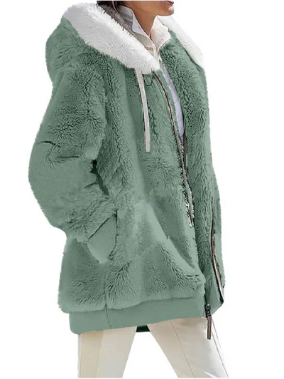 Mocarra | Damen-Kapuzenpulli aus Teddy-Stoff