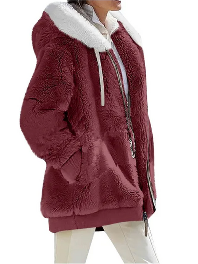 Mocarra | Damen-Kapuzenpulli aus Teddy-Stoff