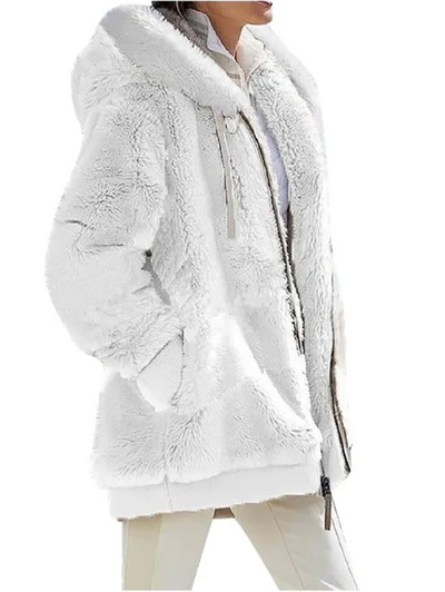 Mocarra | Damen-Kapuzenpulli aus Teddy-Stoff