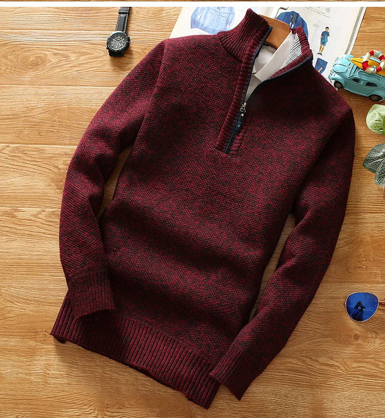 Mocarra | Grob gestrickter Pullover mit Reißverschluss