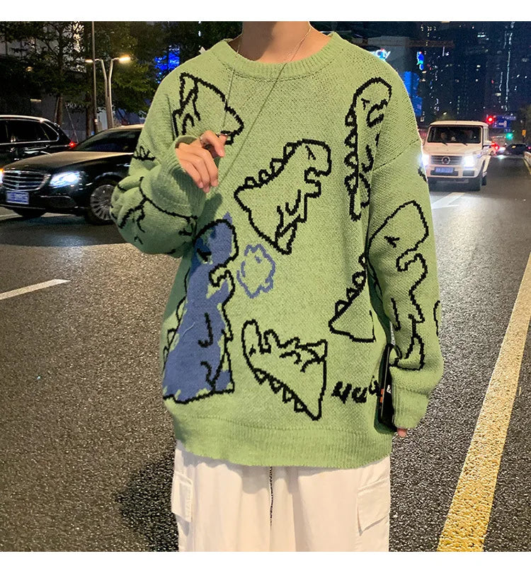 Tawan | Harajuku 90s Strickpullover Locker Y2K O-Ausschnitt Winter Streetwear
