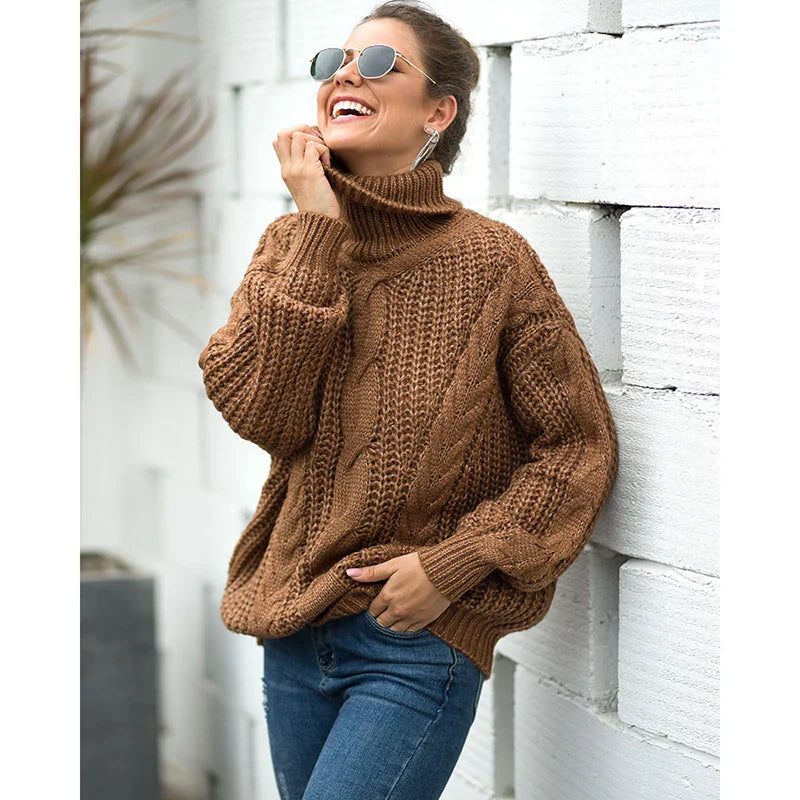Hana | Langarm-rollkragenpullover für damen