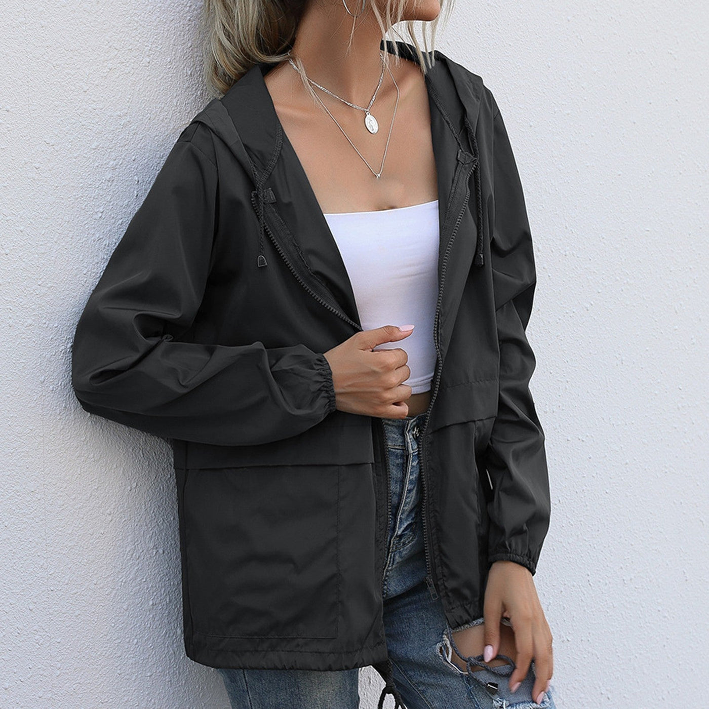 Patty - Winddichte Sommerjacke mit Kapuze