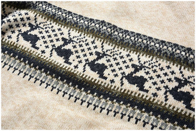 Mocarra | Gestrickter Winter- und Weihnachtspulli mit Reißverschluss