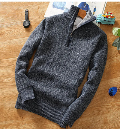 Mocarra | Grob gestrickter Pullover mit Reißverschluss