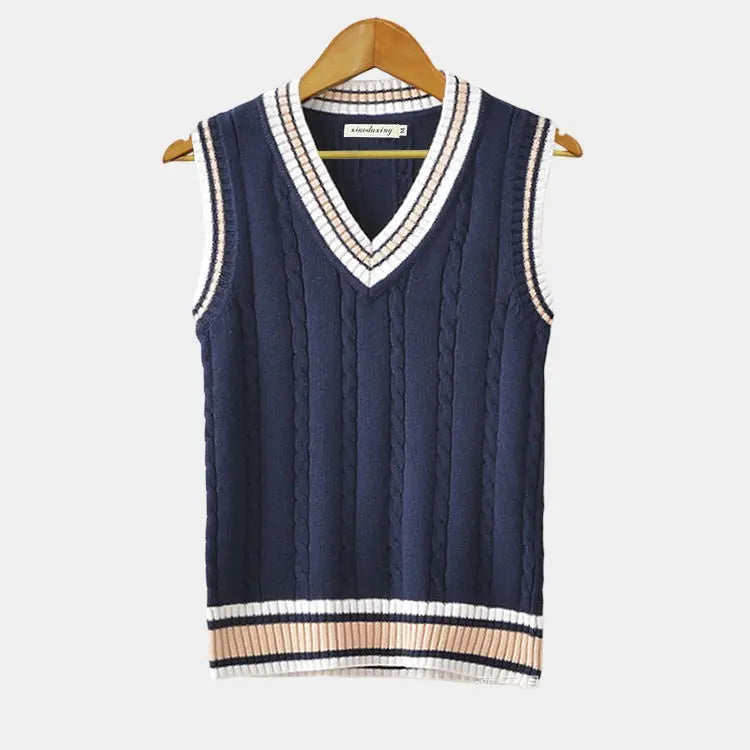 Aleister - Der Elegante Ärmellose Pullover Für Herren – Zeitloser V-Ausschnitt Für Herbst & Winter