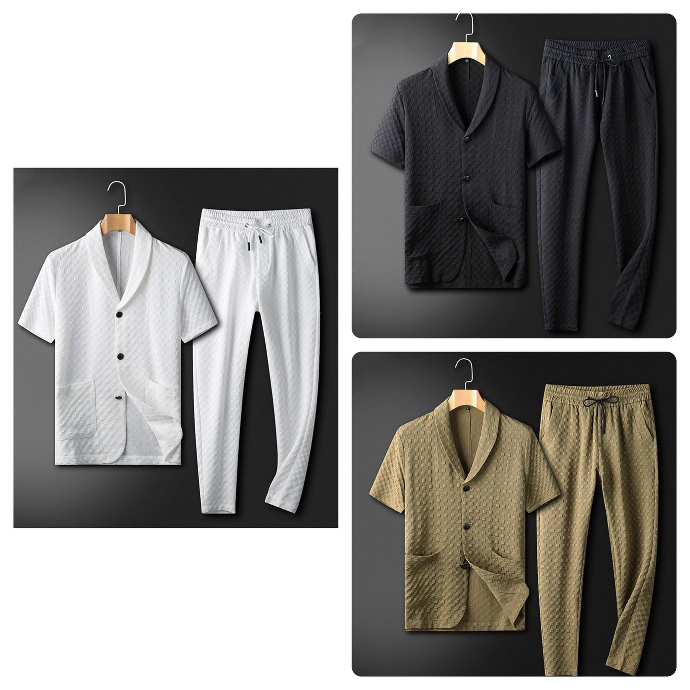 Merle - Elegante Sommerkleidung Für Herren - Eleganter Reverskragen & Bequeme Jogginghose