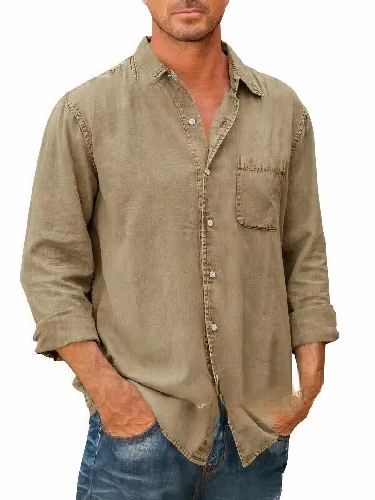 Conor - Langärmeliges Denim-Hemd