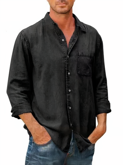 Conor - Langärmeliges Denim-Hemd