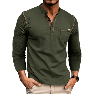 Rodrigo | Herren Langarmshirt aus Baumwolle mit Rundhalsausschnitt