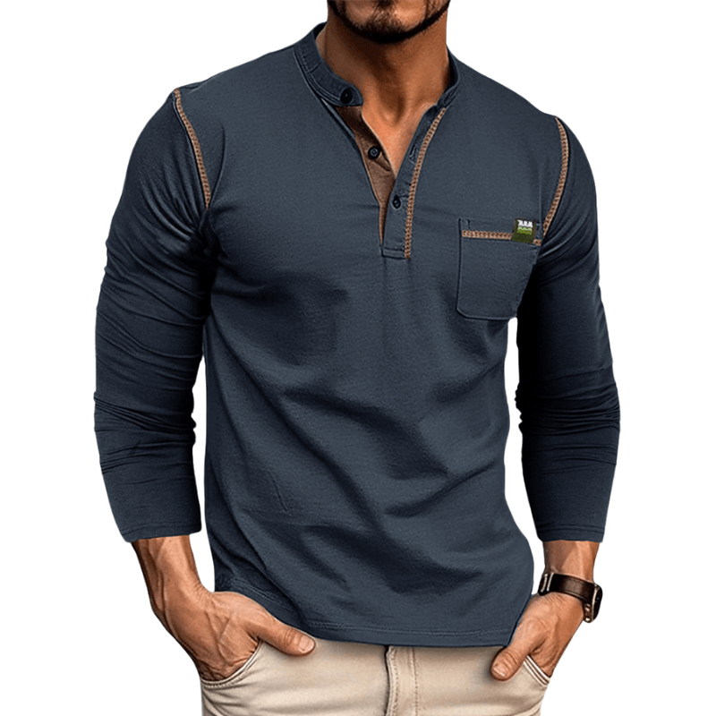Rodrigo | Herren Langarmshirt aus Baumwolle mit Rundhalsausschnitt