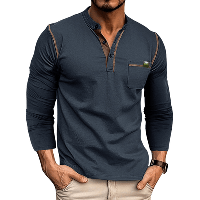 Rodrigo | Herren Langarmshirt aus Baumwolle mit Rundhalsausschnitt
