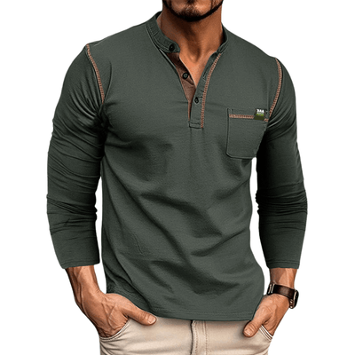 Rodrigo | Herren Langarmshirt aus Baumwolle mit Rundhalsausschnitt