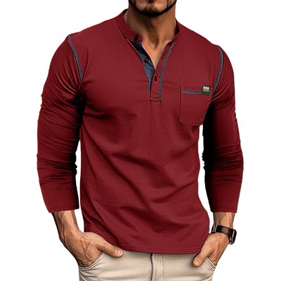 Rodrigo | Herren Langarmshirt aus Baumwolle mit Rundhalsausschnitt
