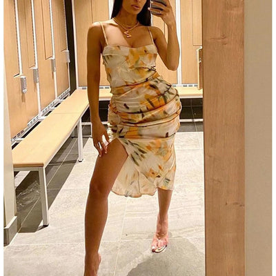 Mocarra | Sexy Satin MIDI-Schleifenkleid