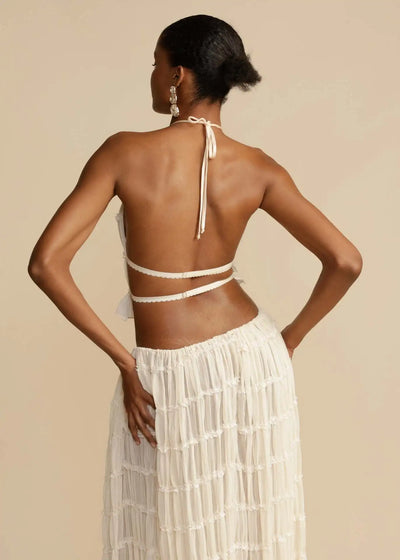 Mocarra | Schicke Mode Hals Halter Hals lange Rock Set