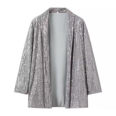 Damen Strickjacken-Set mit glitzernden Akzenten und lässiger Schnittführung Fudus
