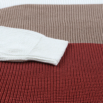 Damen FARBLOCK STRICKPULLOVER | MODERNER, BEQUEMER STIL