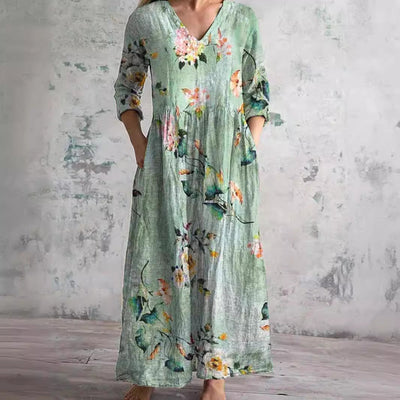 Ivoire - Maxi Bohemian Floral Dress